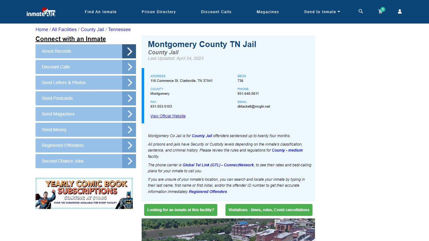 Montgomery County TN Jail - Inmate Locator - Clarksville, TN